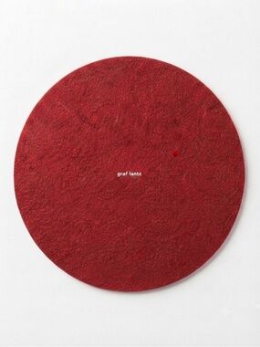 NWT Graf Lantz 10” Round Merino Wool Trivet Garnet
